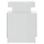 Glossy white engineered wood bedside table 45x35x52 cm by vidaXL, Nightstands - Ref: Foro24-326855, Price: 99,68 €, Discount: %