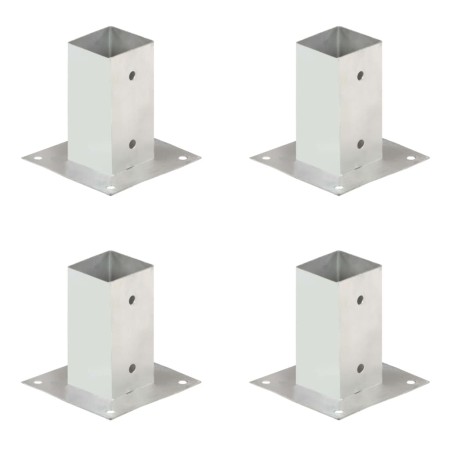 Anclajes para postes 4 unidades metal galvanizados 71 mm de , Postes de cerca - Ref: Foro24-145447, Precio: 25,41 €, Descuent...