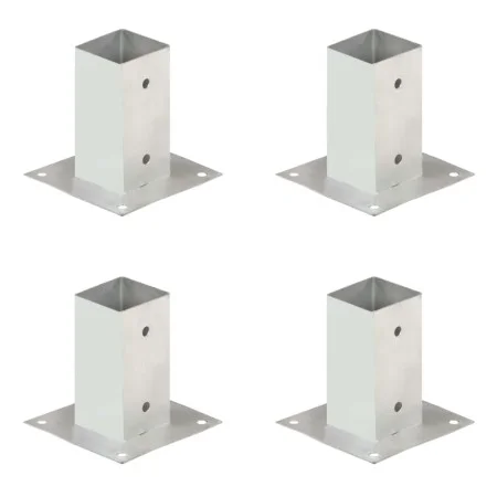 Anker für Pfosten 4 Einheiten verzinktes Metall 71 mm von , Zaunpfosten - Ref: Foro24-145447, Preis: 26,78 €, Rabatt: %