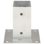 Anclajes para postes 4 unidades metal galvanizados 71 mm