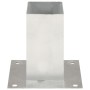 Anclajes para postes 4 unidades metal galvanizados 71 mm