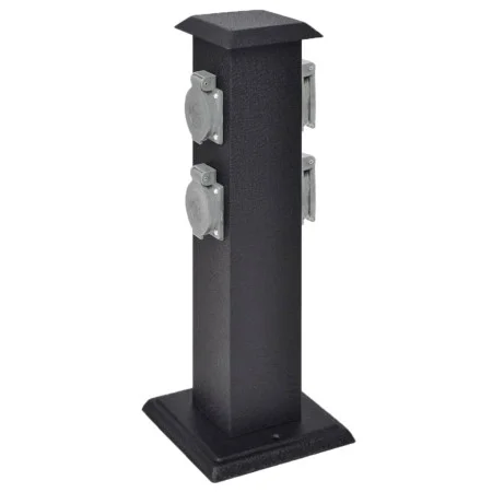 Black column with sockets for the garden by vidaXL, wall sockets - Ref: Foro24-41233, Price: 42,06 €, Discount: %