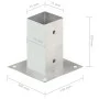 Anker für Pfosten 4 Einheiten verzinktes Metall 71 mm von , Zaunpfosten - Ref: Foro24-145447, Preis: 26,78 €, Rabatt: %