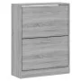 Mueble zapatero madera contrachapada gris Sonoma 63x24x81 cm de , Zapateros y organizadores de calzado - Ref: Foro24-342562, ...
