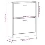 Mueble zapatero madera contrachapada gris Sonoma 63x24x81 cm de , Zapateros y organizadores de calzado - Ref: Foro24-342562, ...