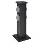Schwarze Säule mit Steckdosen für den Garten von vidaXL, Steckdosen - Ref: Foro24-41233, Preis: 38,34 €, Rabatt: %