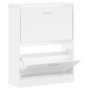 Glossy white plywood shoe cabinet 63x24x81 cm by , Shoe racks and shoe organizers - Ref: Foro24-342560, Price: 79,84 €, Disco...