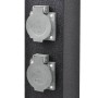 Schwarze Säule mit Steckdosen für den Garten von vidaXL, Steckdosen - Ref: Foro24-41233, Preis: 38,34 €, Rabatt: %