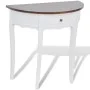 Semicircular console table with white drawer and brown surface by vidaXL, Side tables - Ref: Foro24-241531, Price: 138,90 €, ...
