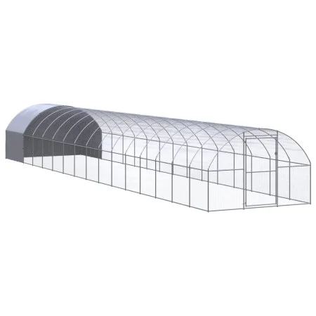 Galvanized steel outdoor chicken coop 3x16x2 m by , Cages and habitats for small animals - Ref: Foro24-3095478, Price: 1,00 €...
