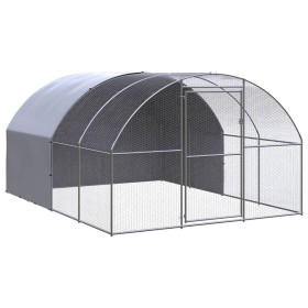 Gallinero de exterior de acero galvanizado 3x4x2 m