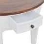 Semicircular console table with white drawer and brown surface by vidaXL, Side tables - Ref: Foro24-241531, Price: 138,90 €, ...