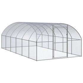 Gallinero de exterior de acero galvanizado 3x6x2 m