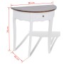 Semicircular console table with white drawer and brown surface by vidaXL, Side tables - Ref: Foro24-241531, Price: 141,46 €, ...
