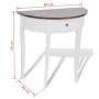 Semicircular console table with white drawer and brown surface by vidaXL, Side tables - Ref: Foro24-241531, Price: 138,90 €, ...