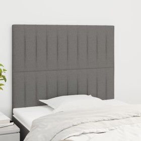 Cabeceros 2 unidades de tela gris oscuro 100x5x78/88 cm de , Cabeceros y pies de cama - Ref: Foro24-3116561, Precio: 51,20 €,...