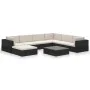 8-teiliges Gartenmöbel-Set und schwarze synthetische Rattankissen von vidaXL, Gartensets - Ref: Foro24-41261, Preis: 873,64 €...