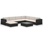 8-teiliges Gartenmöbel-Set und schwarze synthetische Rattankissen von vidaXL, Gartensets - Ref: Foro24-41261, Preis: 831,88 €...