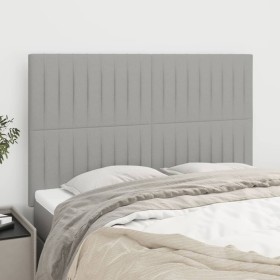 Cabeceros 4 unidades tela gris claro 72x5x78/88 cm de , Cabeceros y pies de cama - Ref: Foro24-3116568, Precio: 117,59 €, Des...