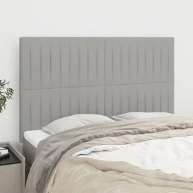 Headboards 4 units light gray fabric 72x5x78/88 cm by , Headboards and footboards - Ref: Foro24-3116568, Price: 114,76 €, Dis...
