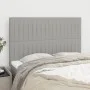 Cabeceros 4 unidades tela gris claro 72x5x78/88 cm de , Cabeceros y pies de cama - Ref: Foro24-3116568, Precio: 114,56 €, Des...