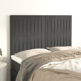 Cabeceros 4 unidades terciopelo gris oscuro 72x5x78/88 cm de , Cabeceros y pies de cama - Ref: Foro24-3116619, Precio: 111,57...