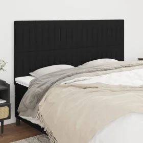 Headboards 4 units of black fabric 100x5x78/88 cm by , Headboards and footboards - Ref: Foro24-3116594, Price: 100,45 €, Disc...