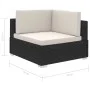 8-teiliges Gartenmöbel-Set und schwarze synthetische Rattankissen von vidaXL, Gartensets - Ref: Foro24-41261, Preis: 873,64 €...