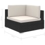 8-teiliges Gartenmöbel-Set und schwarze synthetische Rattankissen von vidaXL, Gartensets - Ref: Foro24-41261, Preis: 831,88 €...