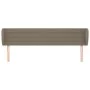 Taupe gray fabric headboard 163x23x78/88 cm by , Headboards and footboards - Ref: Foro24-3117294, Price: 75,07 €, Discount: %