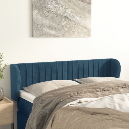 Cabecero de terciopelo azul oscuro 147x23x78/88 cm | Foro24.es | Tu tienda online para hogar, jardín y más Foro24.es