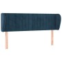 Dunkelblaues Samtkopfteil 147x23x78/88 cm von , Kopf- und Fußteile - Ref: Foro24-3117434, Preis: 80,39 €, Rabatt: %
