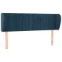 Dunkelblaues Samtkopfteil 147x23x78/88 cm von , Kopf- und Fußteile - Ref: Foro24-3117434, Preis: 77,90 €, Rabatt: %