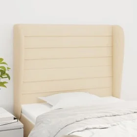 Headboard with cream fabric ears 83x23x118/128 cm by , Headboards and footboards - Ref: Foro24-3118075, Price: 78,73 €, Disco...