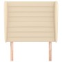 Cabecero con orejas de tela color crema 83x23x118/128 cm de , Cabeceros y pies de cama - Ref: Foro24-3118075, Precio: 80,71 €...