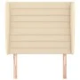 Headboard with cream fabric ears 83x23x118/128 cm by , Headboards and footboards - Ref: Foro24-3118075, Price: 78,73 €, Disco...
