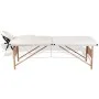 Klappbare Massageliege 2 Zonen, cremefarbene Holzstruktur von vidaXL, Massageliegen - Ref: Foro24-110078, Preis: 157,11 €, Ra...