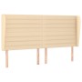 Headboard with cream fabric ears 163x23x118/128 cm by , Headboards and footboards - Ref: Foro24-3118107, Price: 137,59 €, Dis...