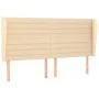Headboard with cream fabric ears 163x23x118/128 cm by , Headboards and footboards - Ref: Foro24-3118107, Price: 134,25 €, Dis...