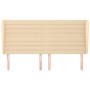 Headboard with cream fabric ears 163x23x118/128 cm by , Headboards and footboards - Ref: Foro24-3118107, Price: 137,59 €, Dis...