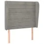 Headboard with light gray velvet ears 83x23x118/128 cm by , Headboards and footboards - Ref: Foro24-3118126, Price: 74,11 €, ...