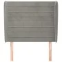 Headboard with light gray velvet ears 83x23x118/128 cm by , Headboards and footboards - Ref: Foro24-3118126, Price: 74,11 €, ...