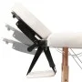 Folding massage table 2 zones cream wooden structure by vidaXL, massage tables - Ref: Foro24-110078, Price: 176,56 €, Discoun...