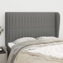Headboard with dark gray fabric ears 147x23x118/128 cm by , Headboards and footboards - Ref: Foro24-3118193, Price: 131,70 €,...