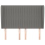 Headboard with dark gray fabric ears 147x23x118/128 cm by , Headboards and footboards - Ref: Foro24-3118193, Price: 131,70 €,...