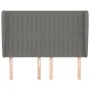 Headboard with dark gray fabric ears 147x23x118/128 cm by , Headboards and footboards - Ref: Foro24-3118193, Price: 128,15 €,...
