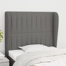Headboard with dark gray fabric ears 103x23x118/128 cm by , Headboards and footboards - Ref: Foro24-3118185, Price: 72,07 €, ...