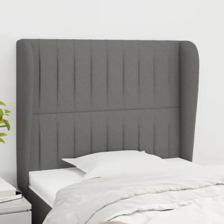 Headboard with dark gray fabric ears 103x23x118/128 cm by , Headboards and footboards - Ref: Foro24-3118185, Price: 72,07 €, ...