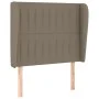 Cabecero con orejas de tela gris taupe 83x23x118/128 cm de , Cabeceros y pies de cama - Ref: Foro24-3118172, Precio: 73,22 €,...