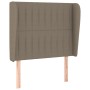 Headboard with ears in taupe gray fabric 83x23x118/128 cm by , Headboards and footboards - Ref: Foro24-3118172, Price: 75,30 ...